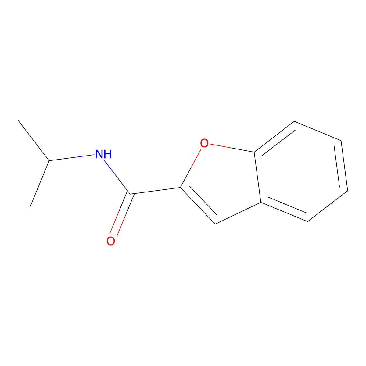 N-propan-2-yl-1-benzofuran-2-carboxamide molecular structure, CAS 24282-72-2