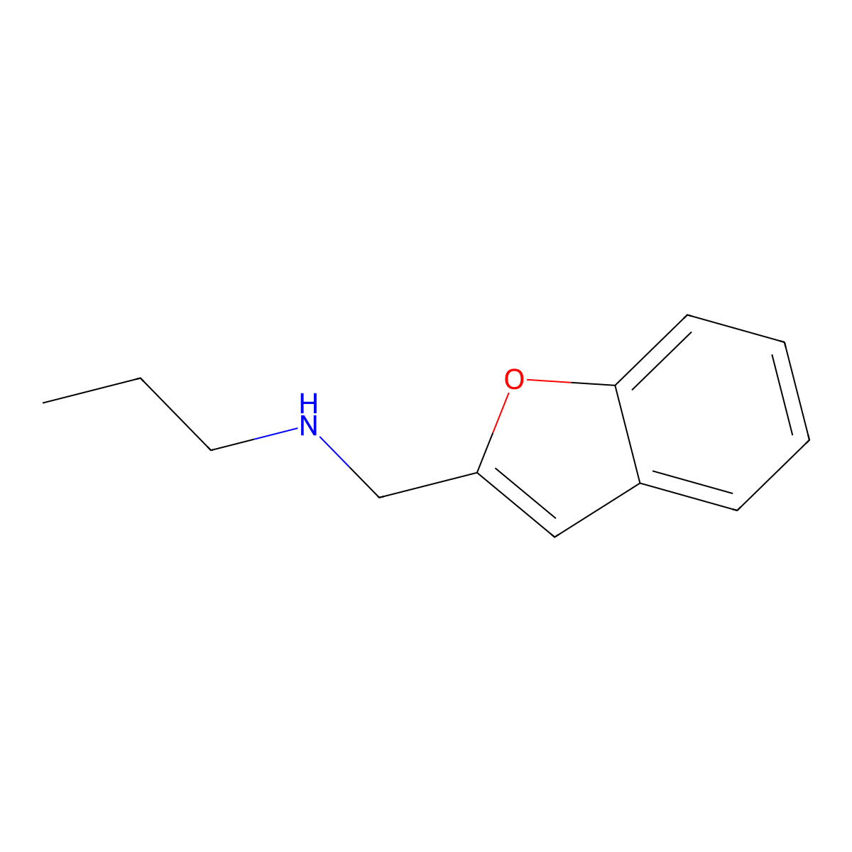 (1-Benzofuran-2-ylmethyl)(propyl)amine molecular structure, CAS 24282-74-4