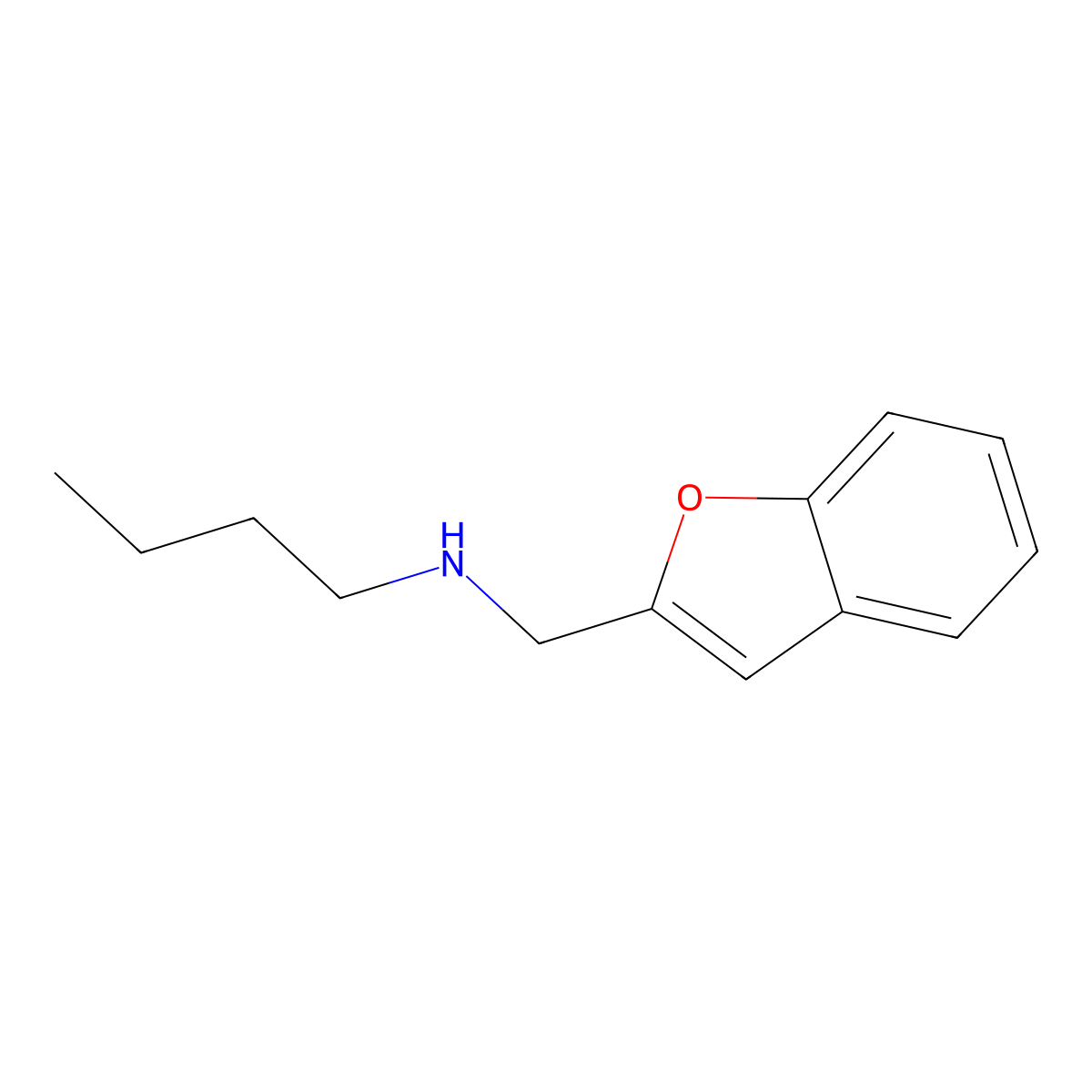 N-(1-benzofuran-2-ylmethyl)butan-1-amine molecular structure, CAS 24282-77-7