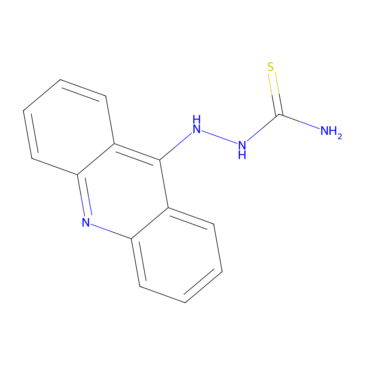 2-(9(10H)-Acridinylidene)hydrazinecarbothioamide molecular structure, CAS 24283-95-2