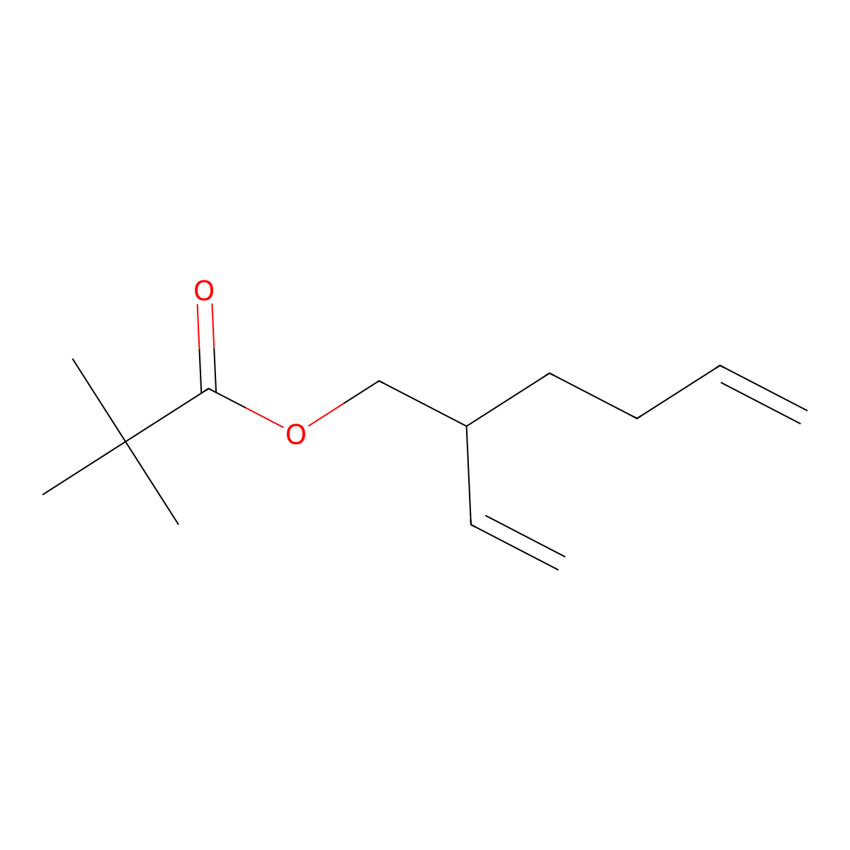2,2-Dimethyl-propionic acid 2-vinyl-hex-5-enyl ester molecular structure, CAS 2428375-71-5
