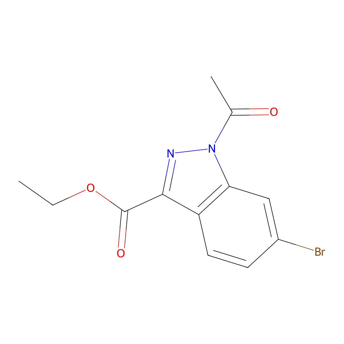 1-Acetyl-6-bromo-1H-indazole-3-carboxylic acid ethyl ester molecular structure, CAS 2428375-75-9
