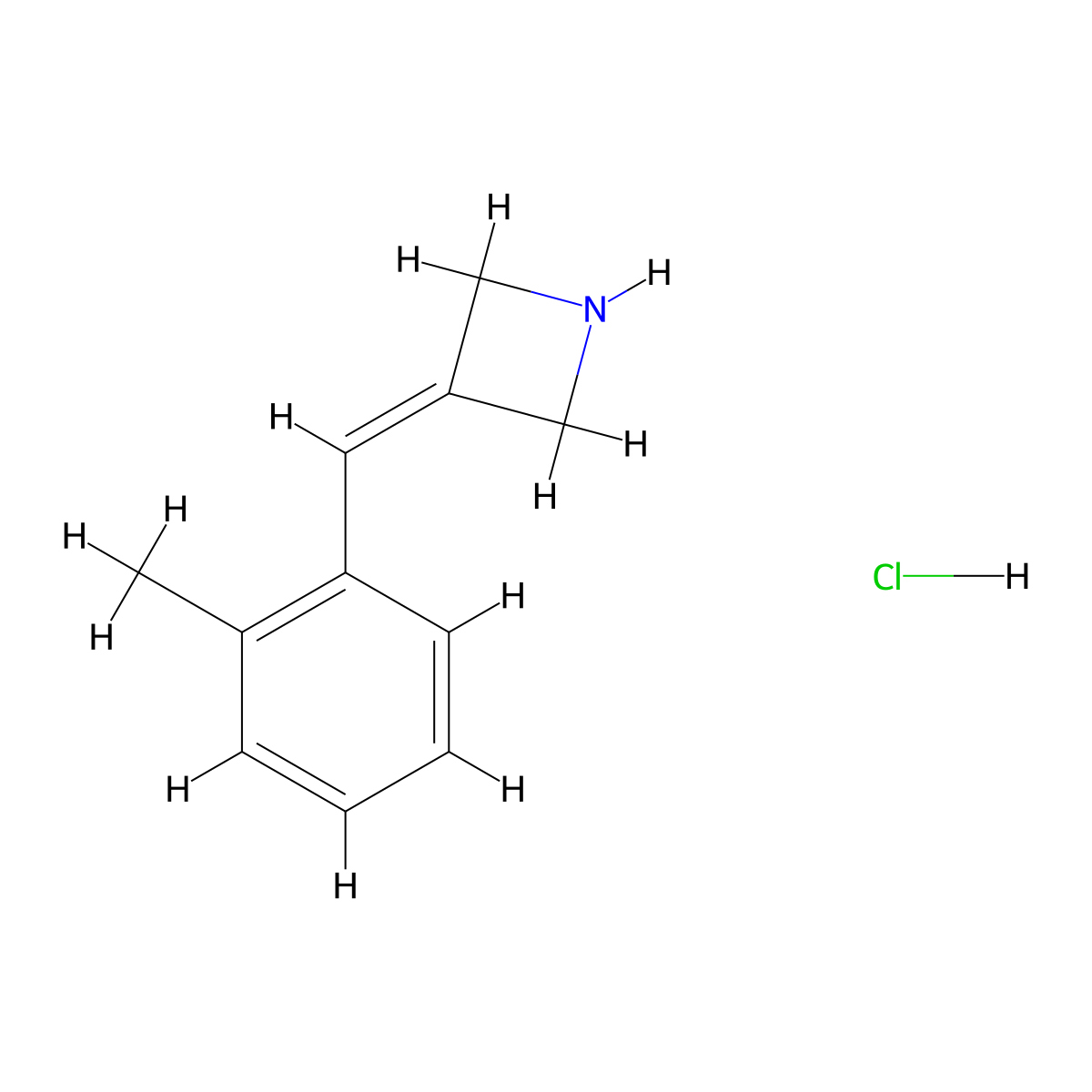 3-[(2-Methylphenyl)methylidene]azetidinehydrochloride molecular structure, CAS 2428406-10-2