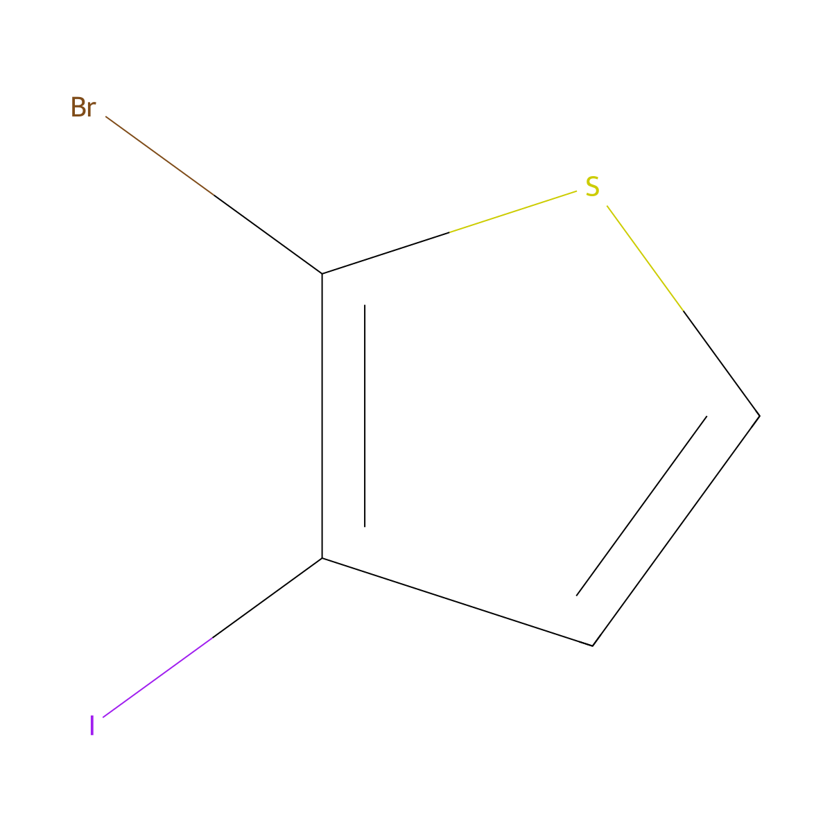 2-Bromo-3-iodothiophene molecular structure, CAS 24287-92-1