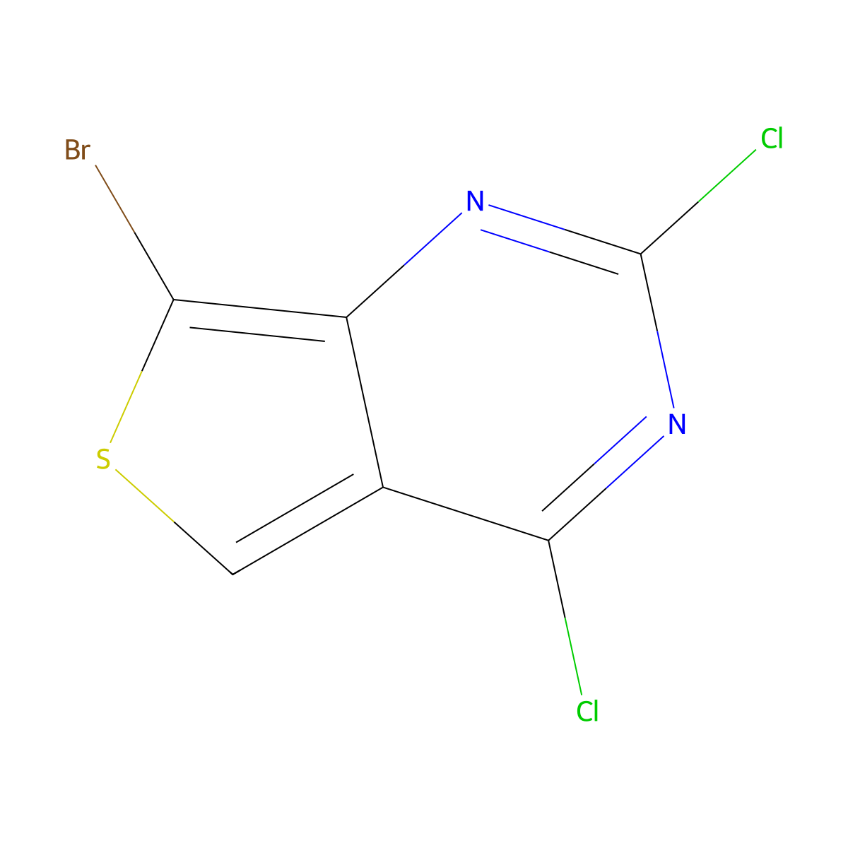 7-Bromo-2,4-dichlorothieno[3,4-d]pyrimidine molecular structure, CAS 2428740-14-9