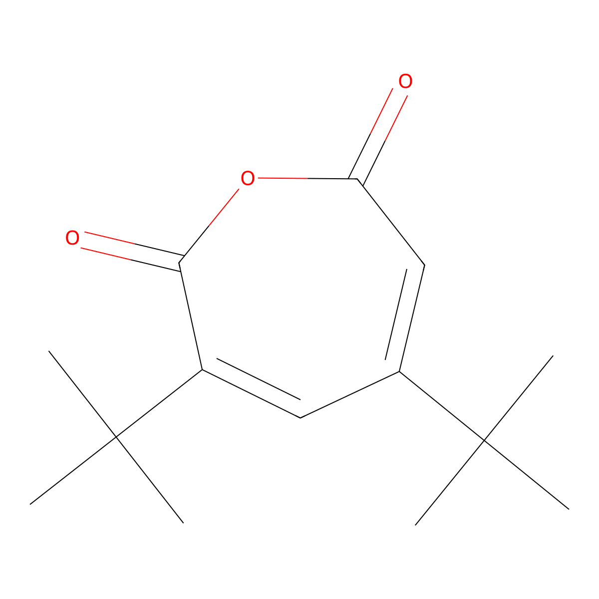 3,5-Ditert-butyloxepine-2,7-dione molecular structure, CAS 24289-60-9