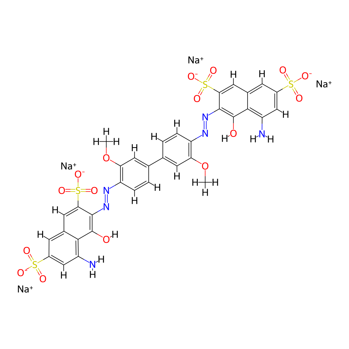 Direct blue 15 molecular structure, CAS 2429-74-5