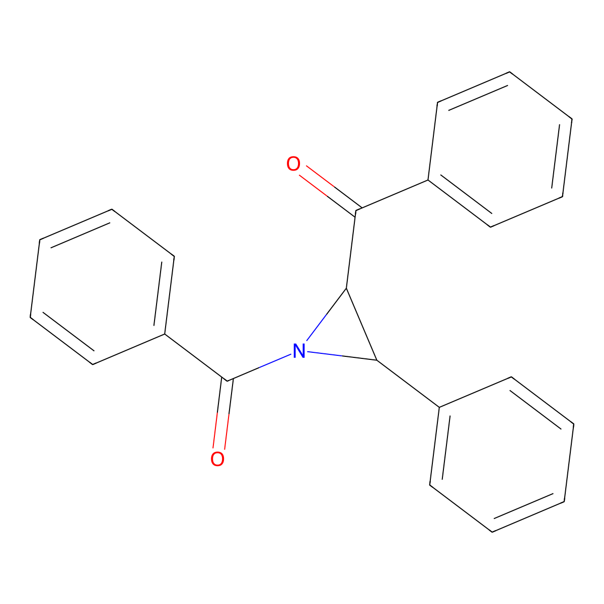 (3-Phenylaziridine-1,2-diyl)bis(phenylmethanone) molecular structure, CAS 24290-58-2