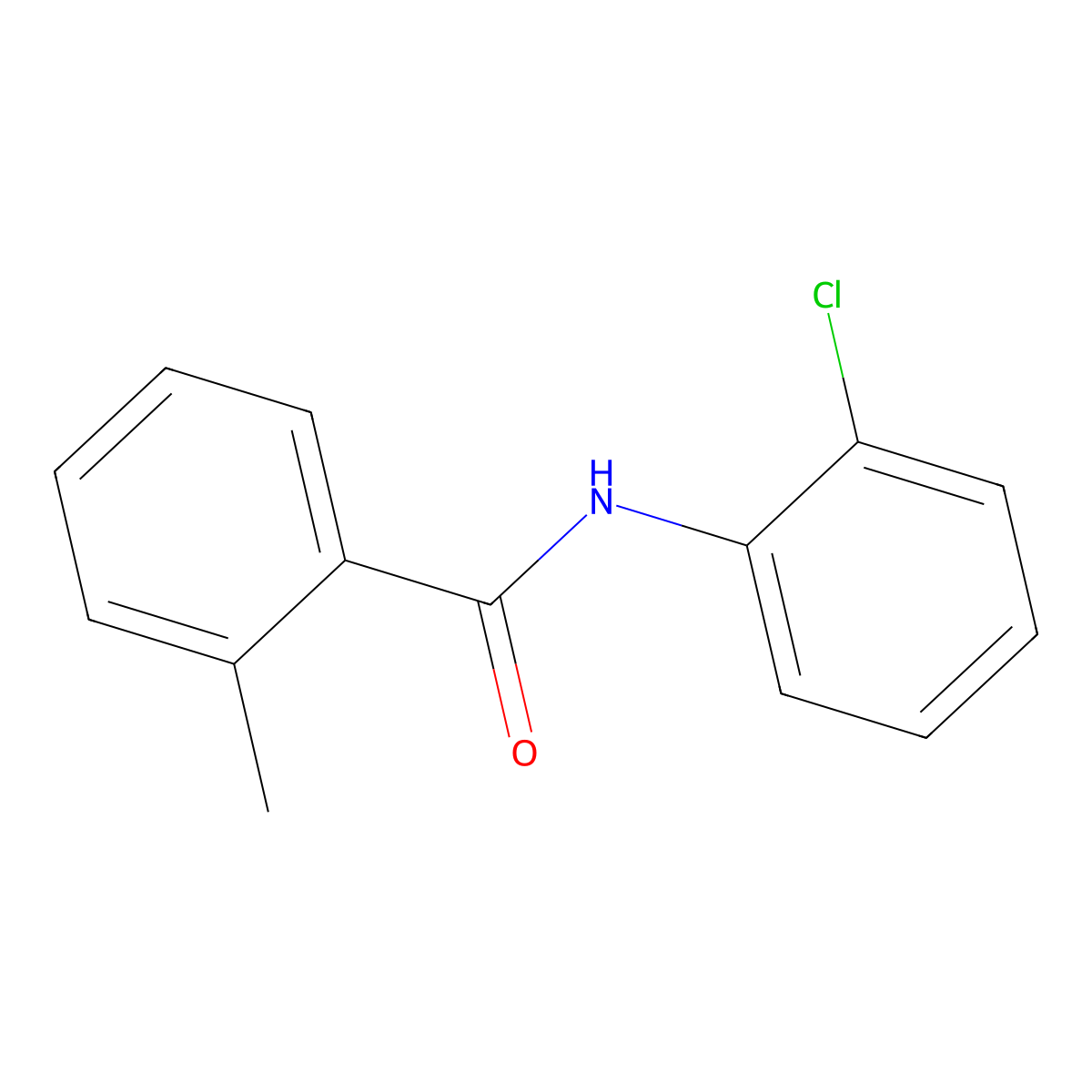 N-(2-chlorophenyl)-2-methylbenzamide molecular structure, CAS 24291-60-9