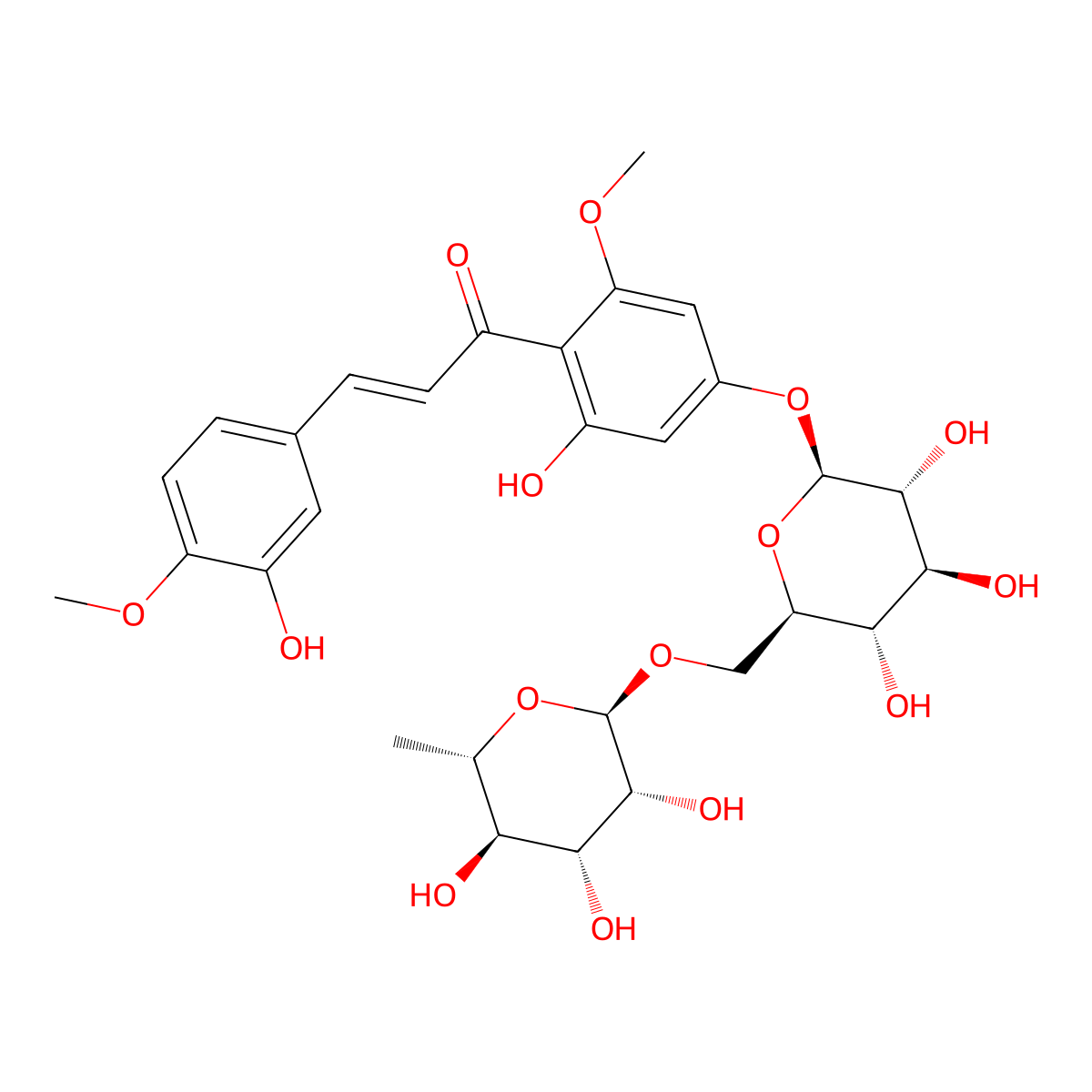 Hesperidin methylchalcone molecular structure, CAS 24292-52-2