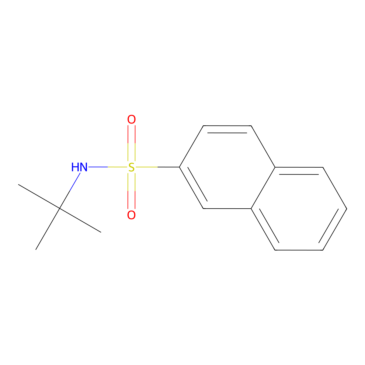 N-tert-butylnaphthalene-2-sulfonamide molecular structure, CAS 24293-49-0