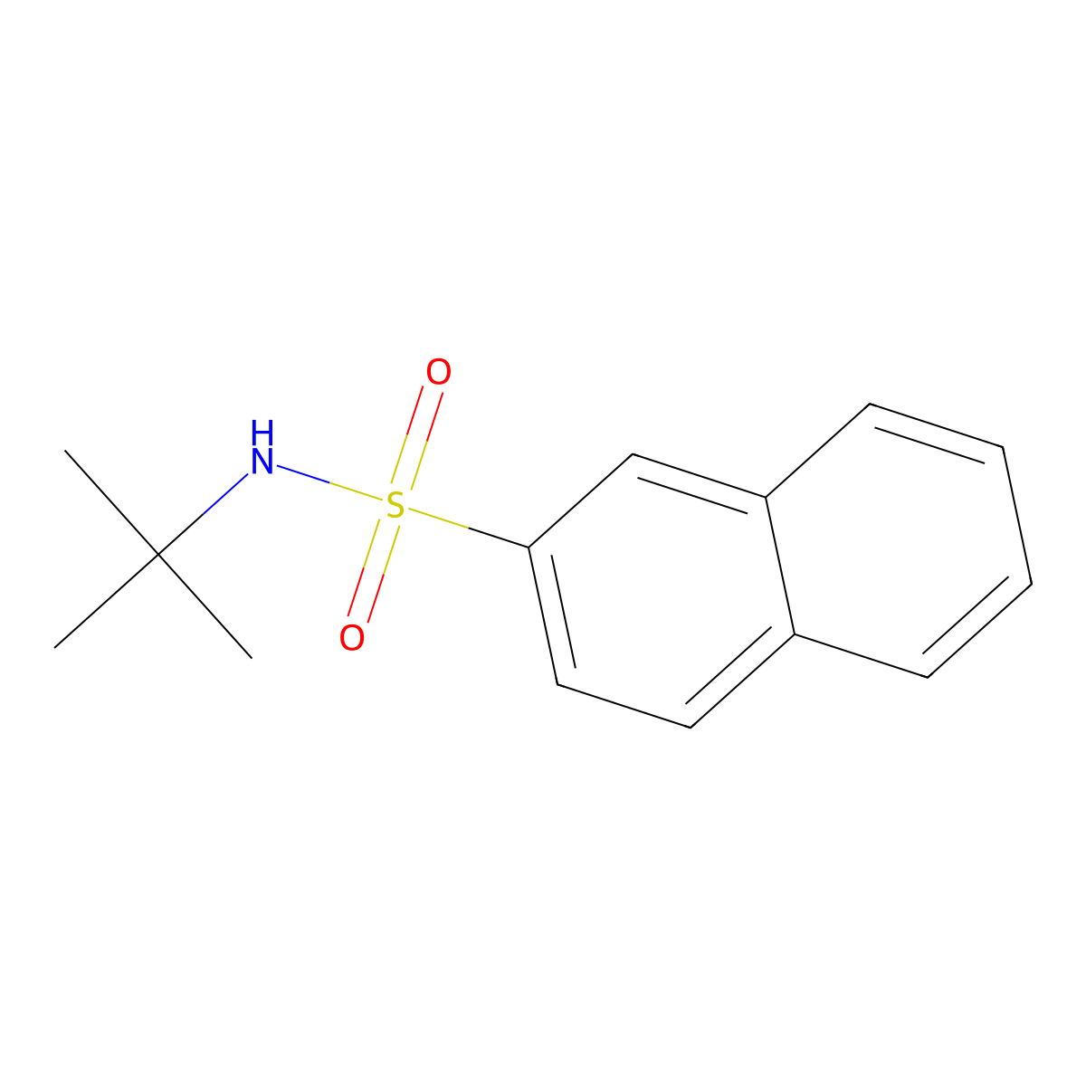 N-tert-butylnaphthalene-2-sulfonamide molecular structure, CAS 24293-49-0