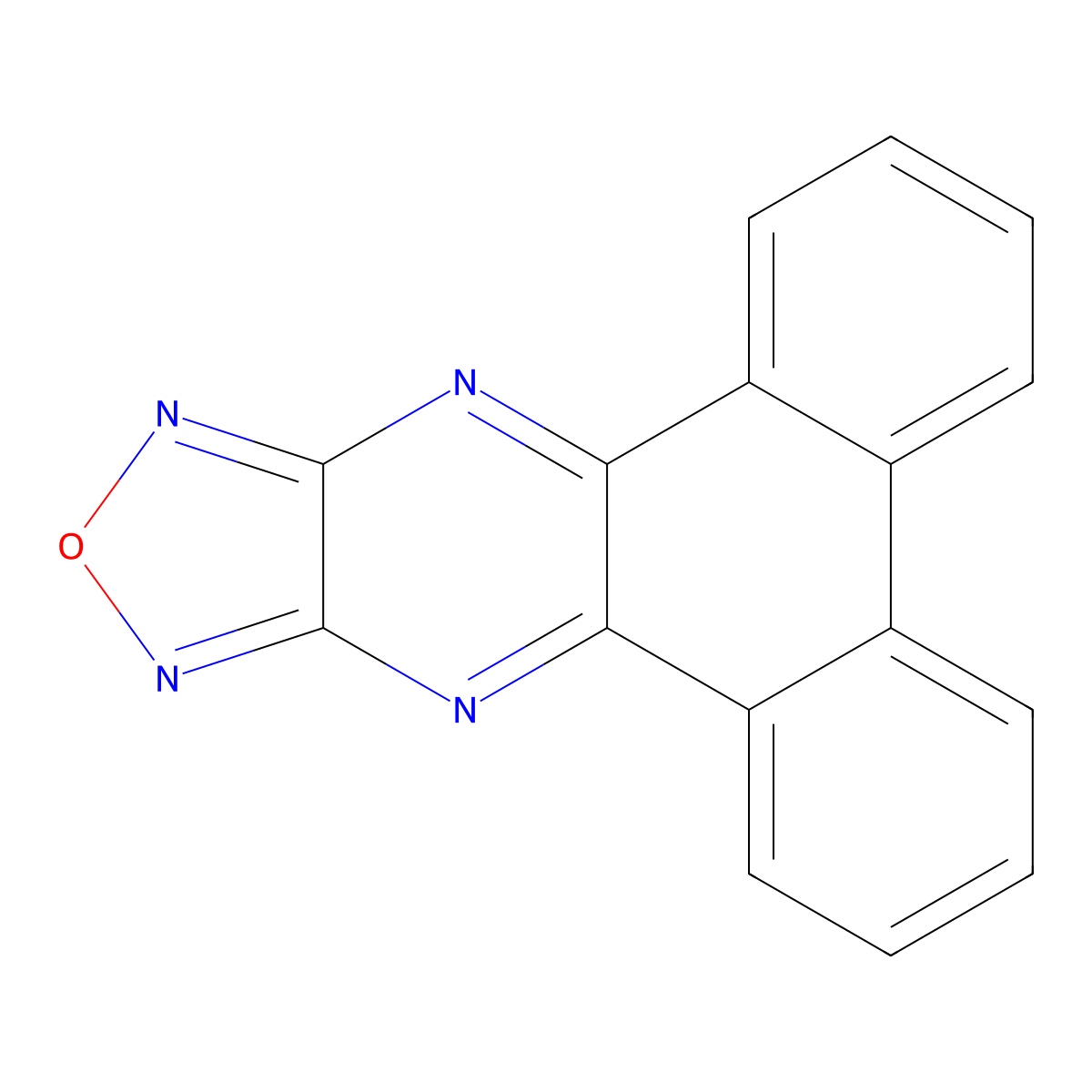Dibenzo[f,H][1,2,5]oxadiazolo[3,4-b]quinoxaline molecular structure, CAS 24294-86-8