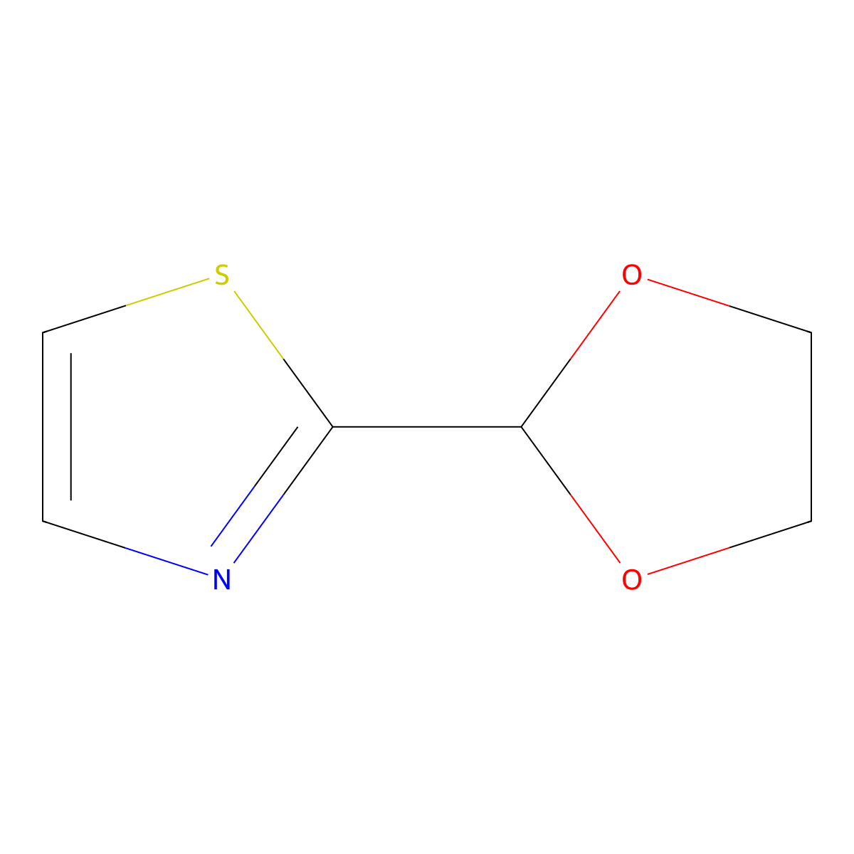 2-(1,3-Dioxolan-2-yl)-1,3-thiazole molecular structure, CAS 24295-04-3