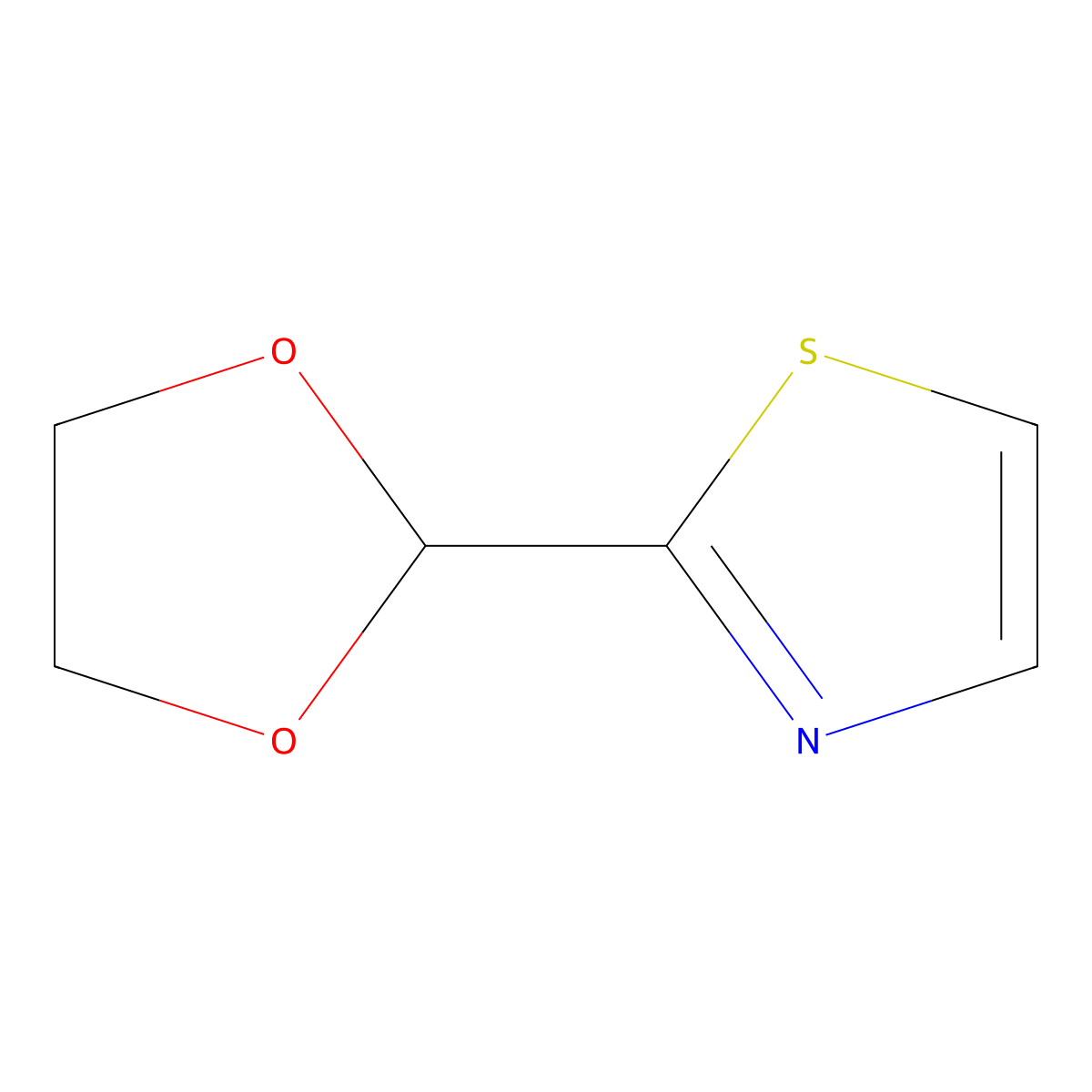 2-(1,3-Dioxolan-2-yl)-1,3-thiazole molecular structure, CAS 24295-04-3