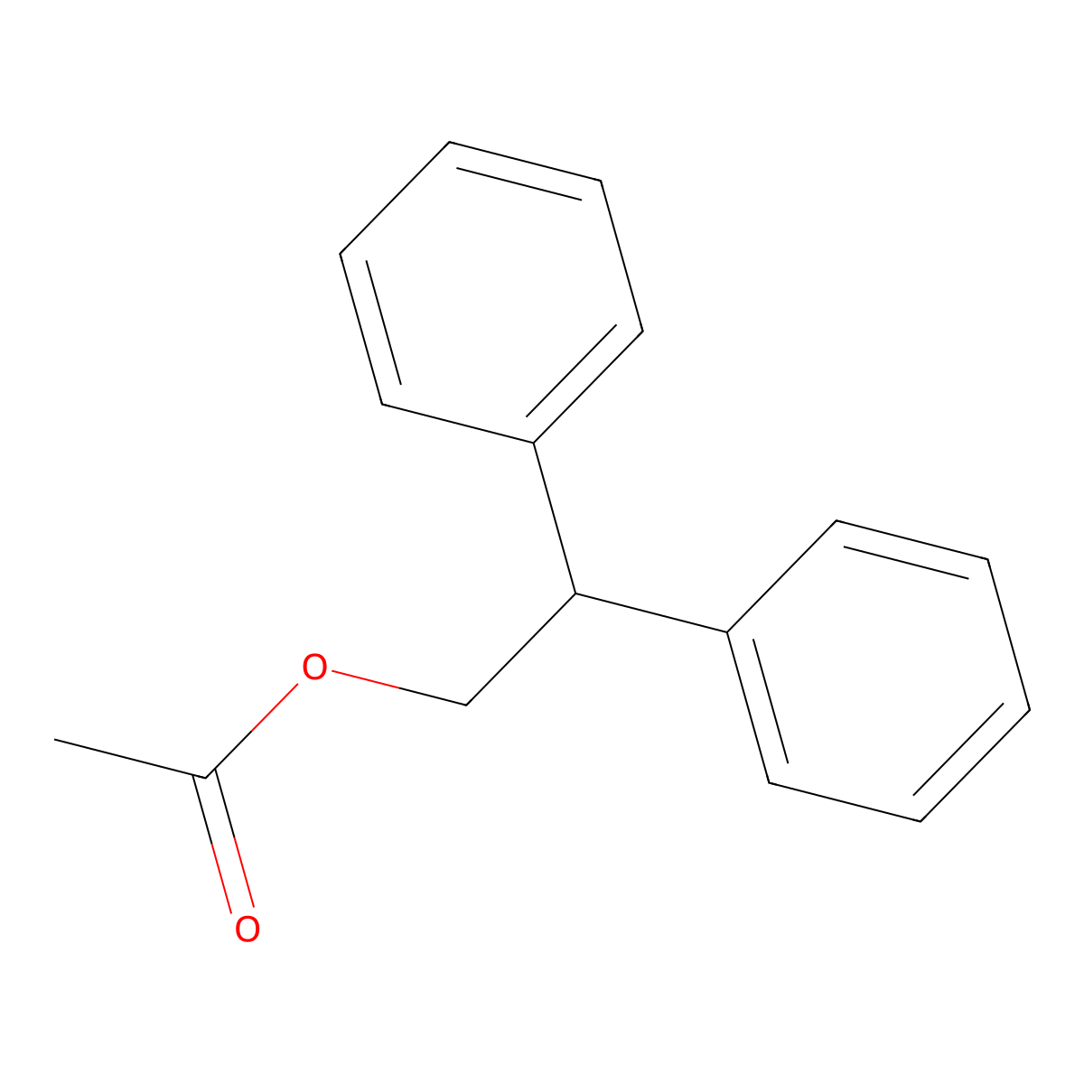 Benzeneethanol, alpha-phenyl-, acetate molecular structure, CAS 24295-35-0
