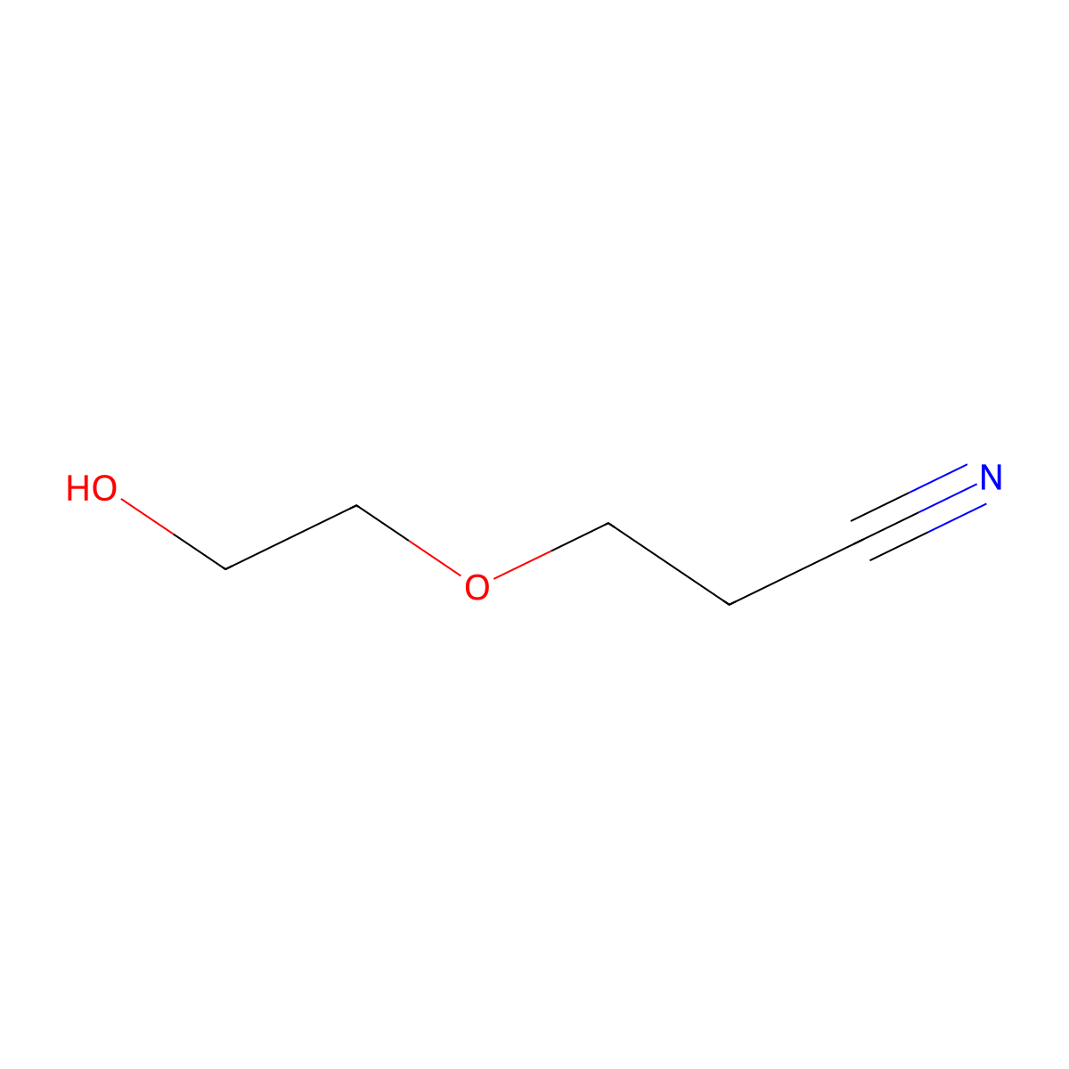 3-(2-Hydroxyethoxy)propiononitrile molecular structure, CAS 24298-26-8