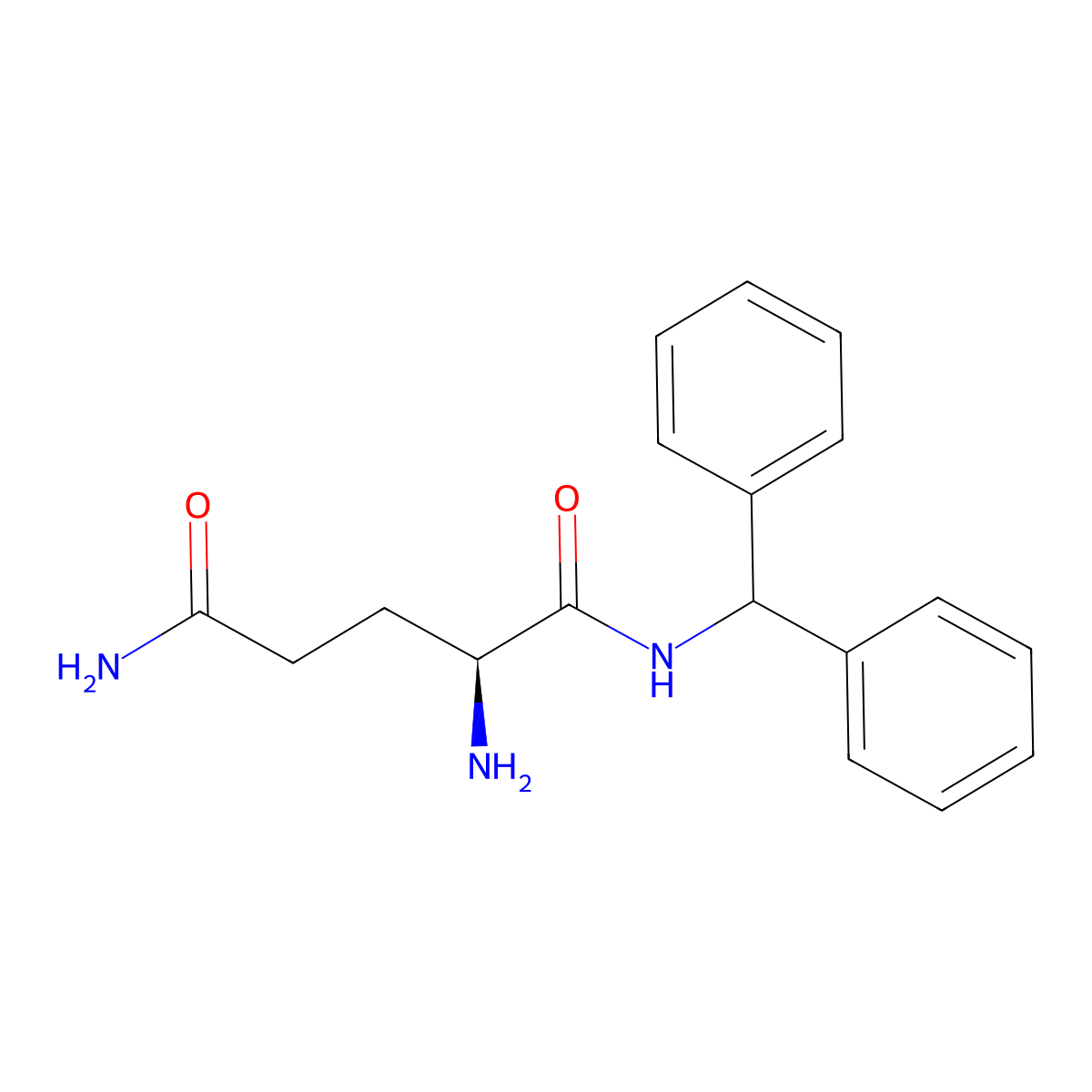 (S)-2-Amino-N1-benzhydrylpentanediamide molecular structure, CAS 2429878-52-2