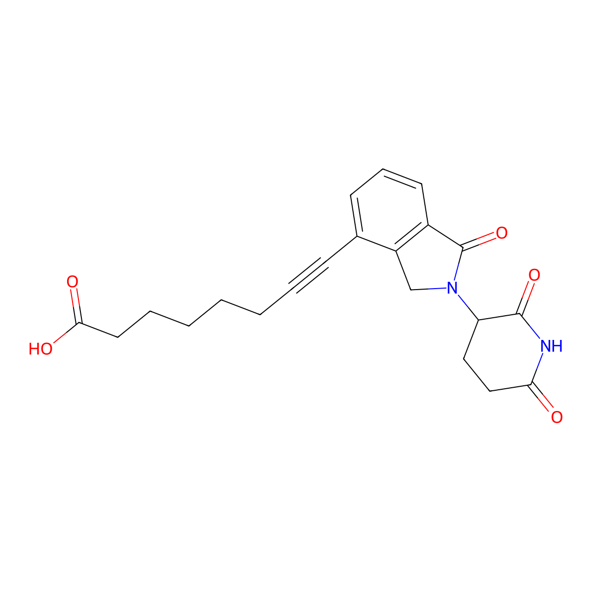Lenalidomide-acetylene-C5-COOH molecular structure, CAS 2429878-72-6