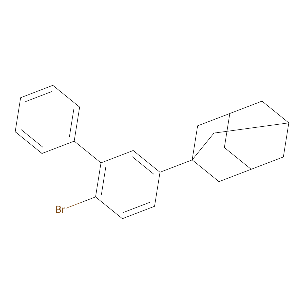 1-(6-Bromo[1,1'-biphenyl]-3-YL)tricyclo[3.3.1.13,7]decane molecular structure, CAS 2429888-80-0