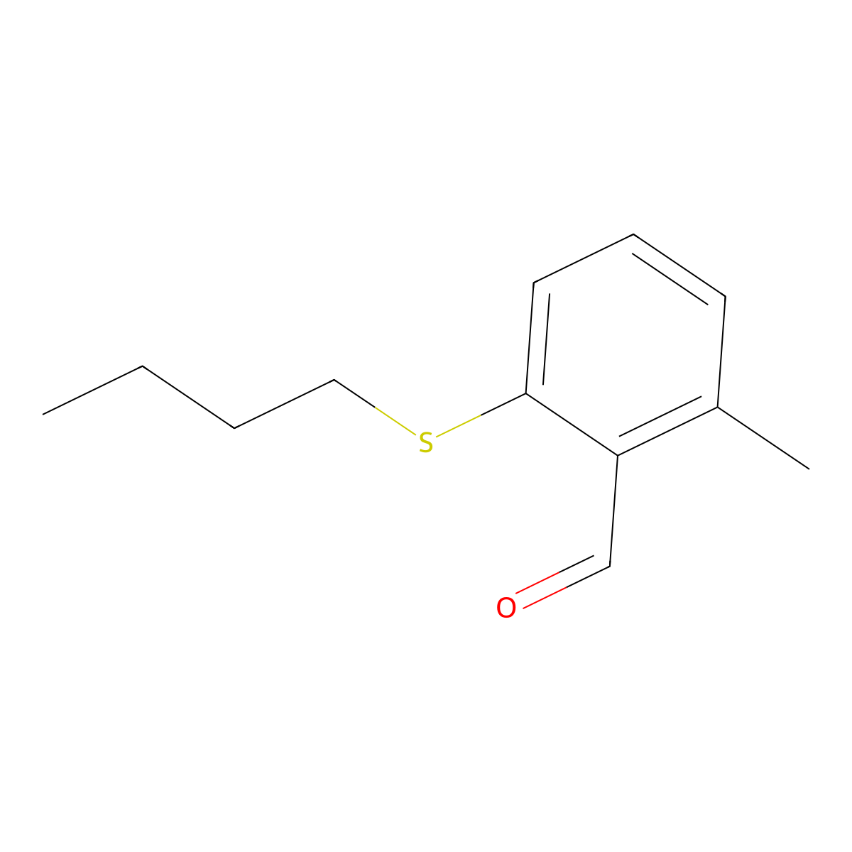 2-(Butylsulfanyl)-6-methylbenzaldehyde molecular structure, CAS 2429964-17-8