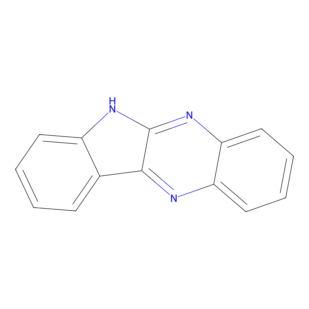 6H-Indolo(2,3-b)quinoxaline molecular structure, CAS 243-59-4