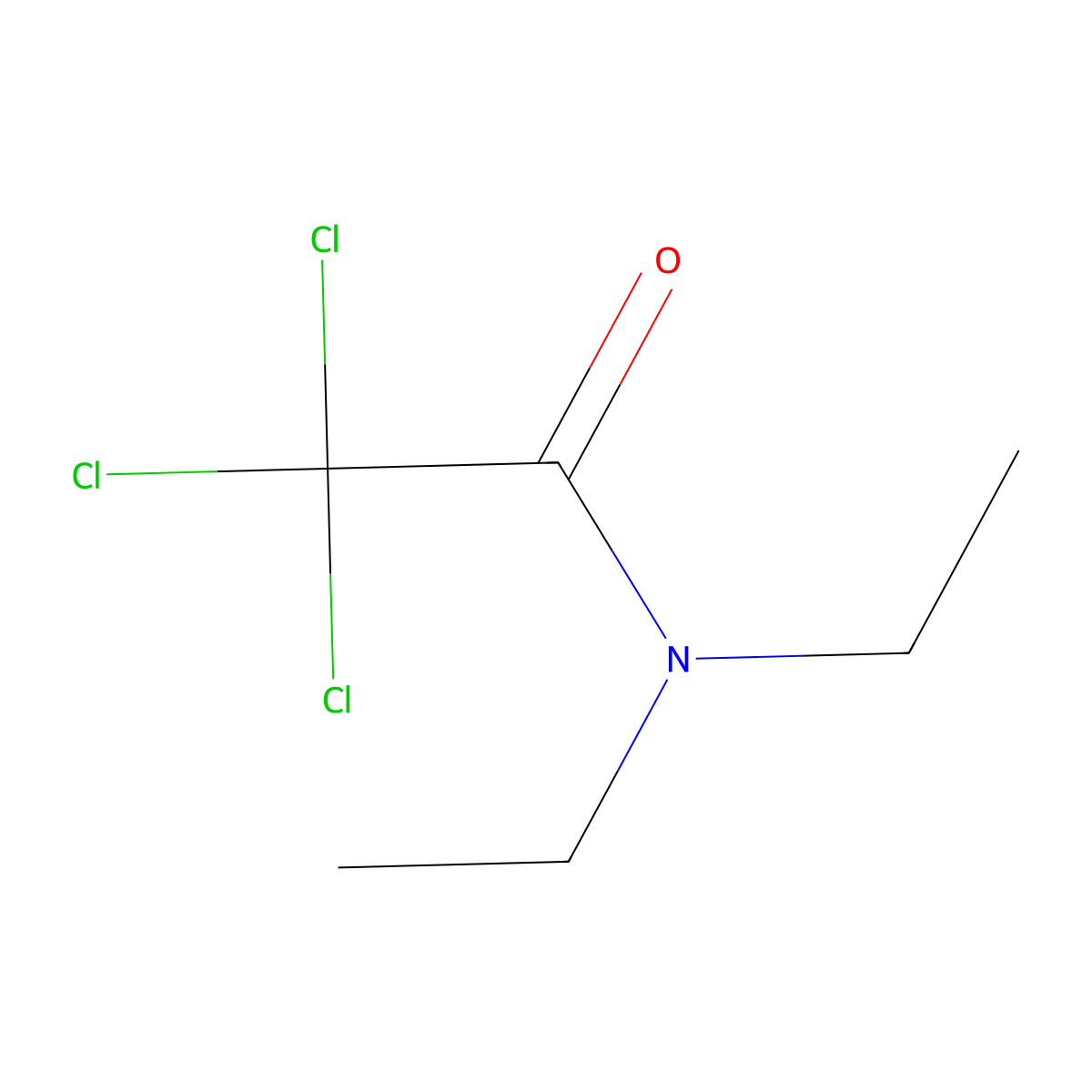 2,2,2-Trichloro-N,N-diethylacetamide molecular structure, CAS 2430-00-4
