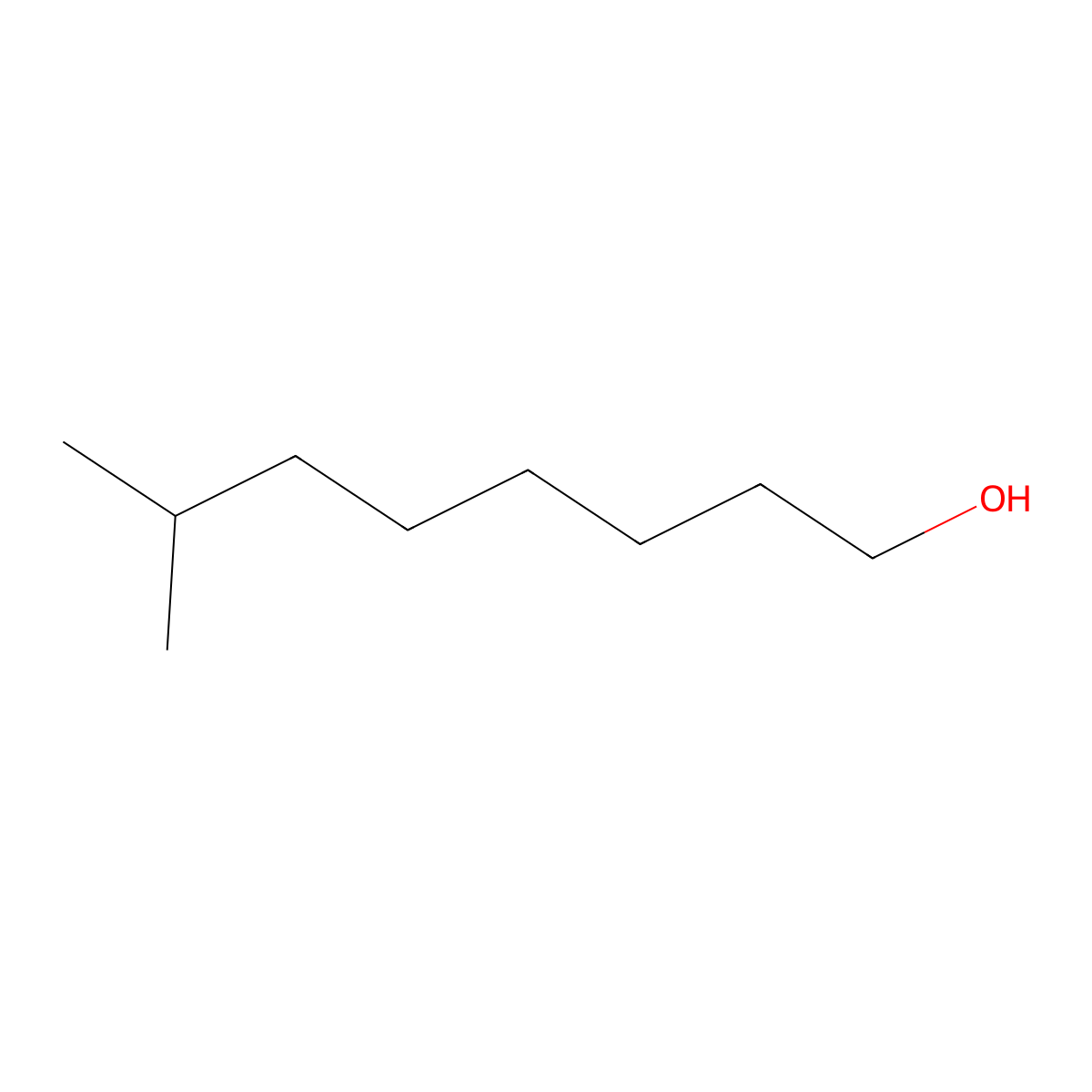 Isononanol molecular structure, CAS 2430-22-0