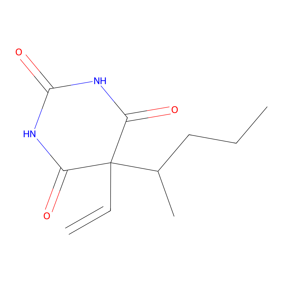 Vinylbital molecular structure, CAS 2430-49-1