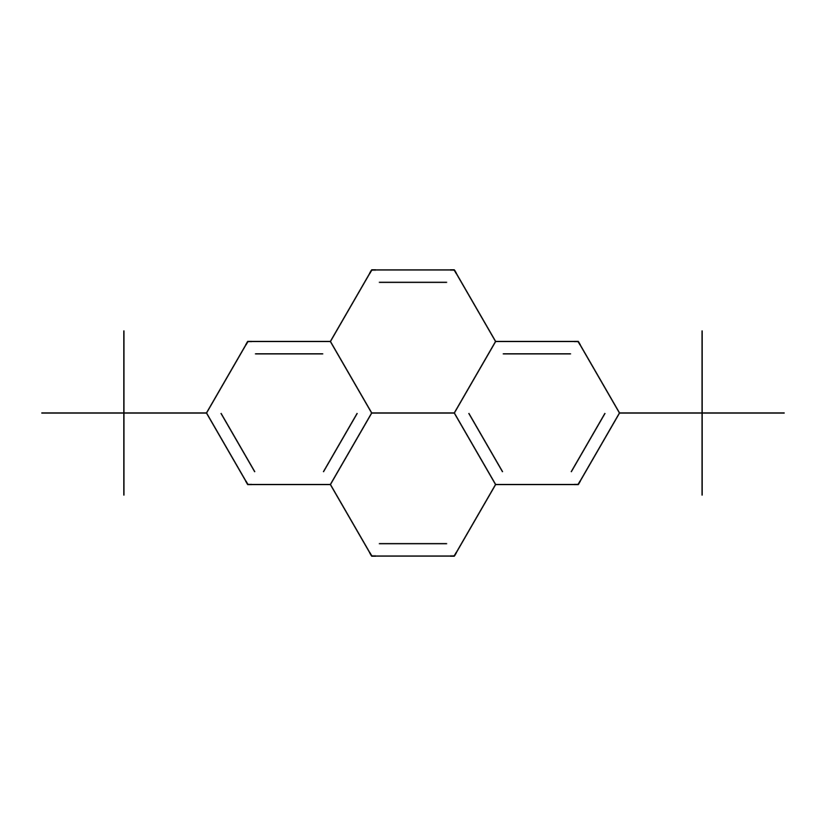2,7-Di-tert-butylpyrene molecular structure, CAS 24300-91-2