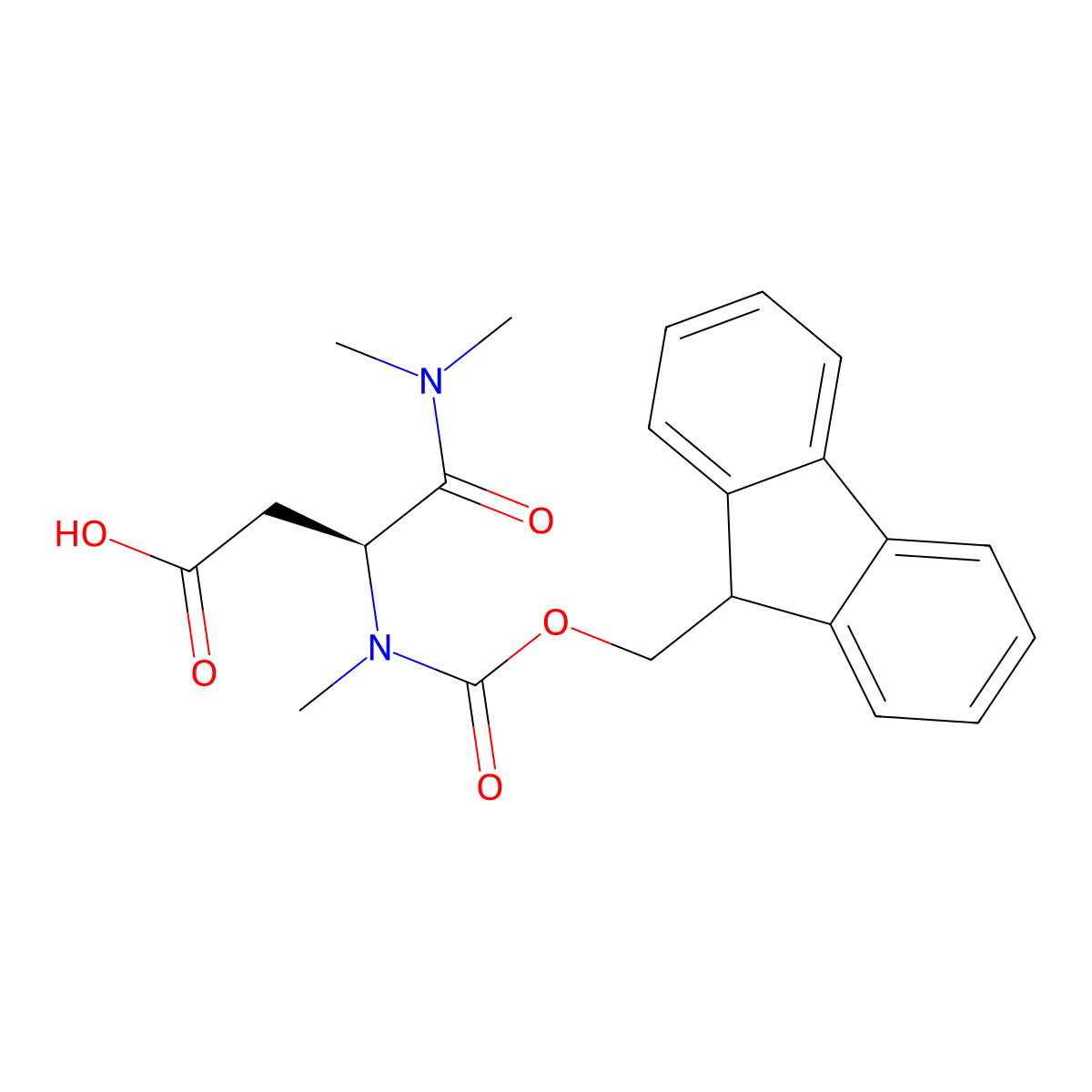 (S)-3-[Fmoc-(methylamino)]-4-(dimethylamino)-4-oxobutanoic acid molecular structure, CAS 2430019-25-1
