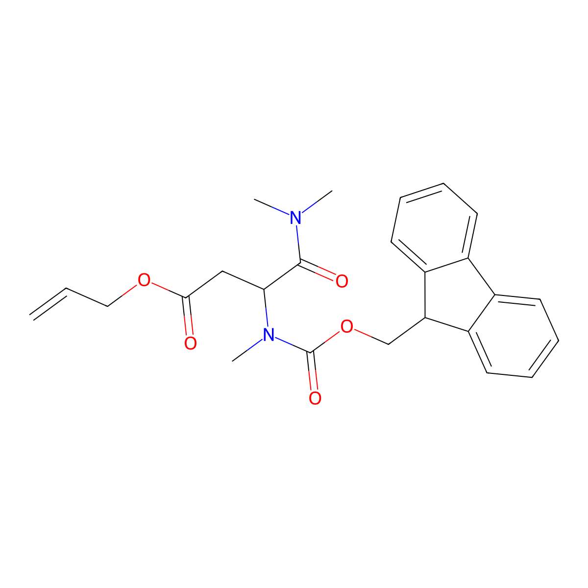 Fmoc-N-Me-L-Asp(OAll)-NMe2 molecular structure, CAS 2430019-26-2