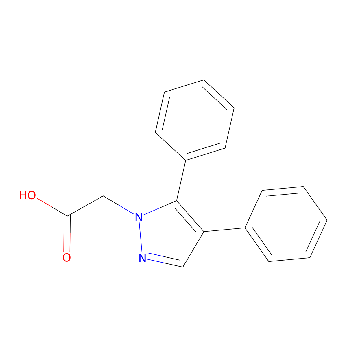 (4,5-Diphenyl-1h-pyrazol-1-yl)acetic acid molecular structure, CAS 24301-67-5