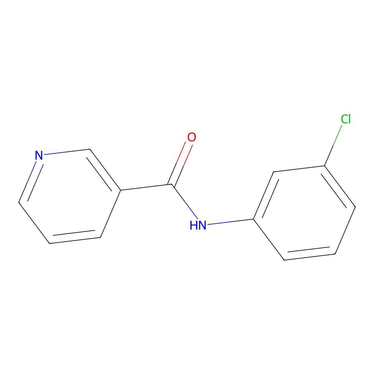 N-(3-chlorophenyl)pyridine-3-carboxamide molecular structure, CAS 24303-00-2