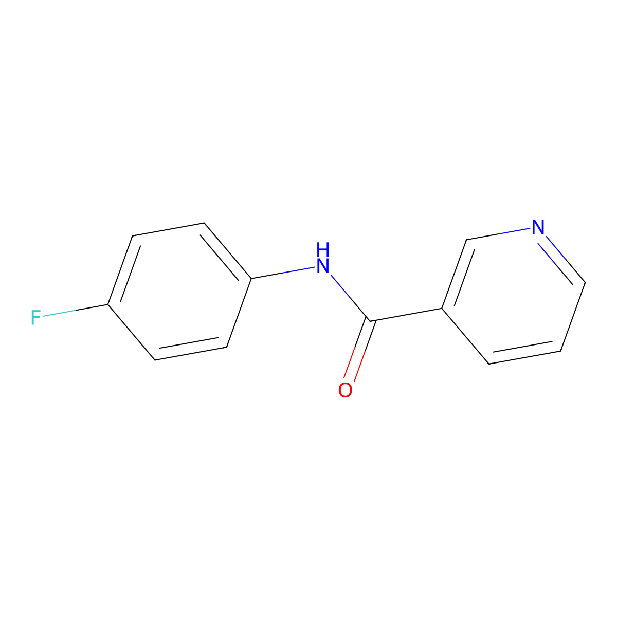 N-(4-fluorophenyl)pyridine-3-carboxamide molecular structure, CAS 24303-06-8