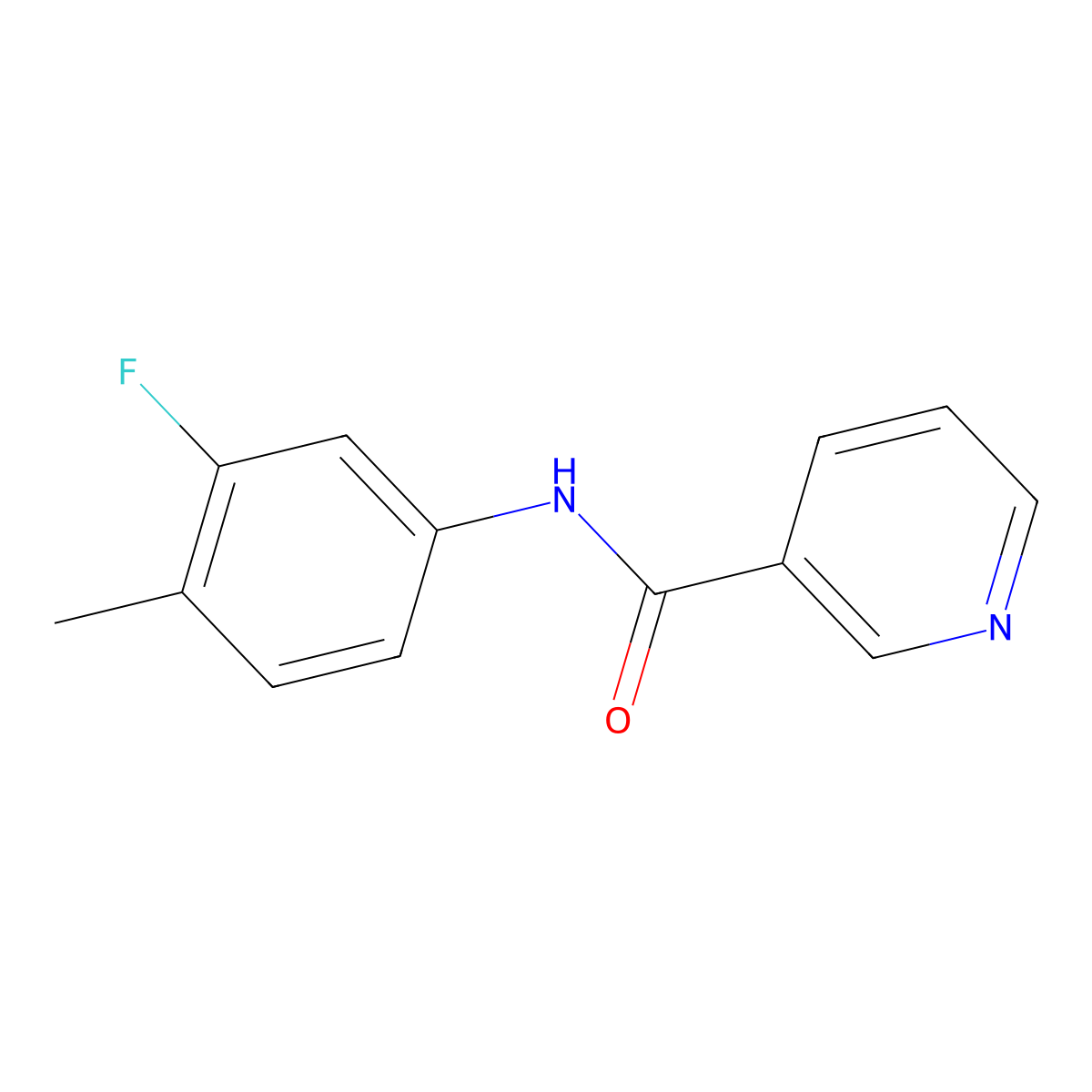 N-(3-fluoro-4-methylphenyl)pyridine-3-carboxamide molecular structure, CAS 24303-11-5