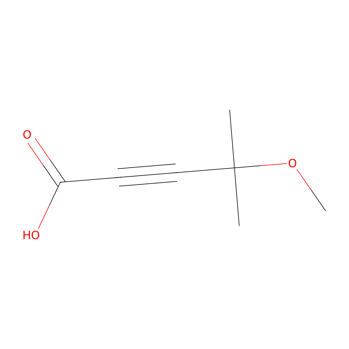 4-Methoxy-4-methylpent-2-ynoic acid molecular structure, CAS 24303-66-0