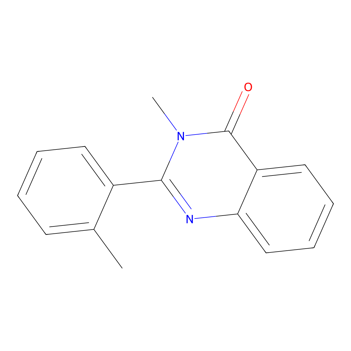 3-Methyl-2-o-tolyl-3H-quinazolin-4-one molecular structure, CAS 24303-76-2