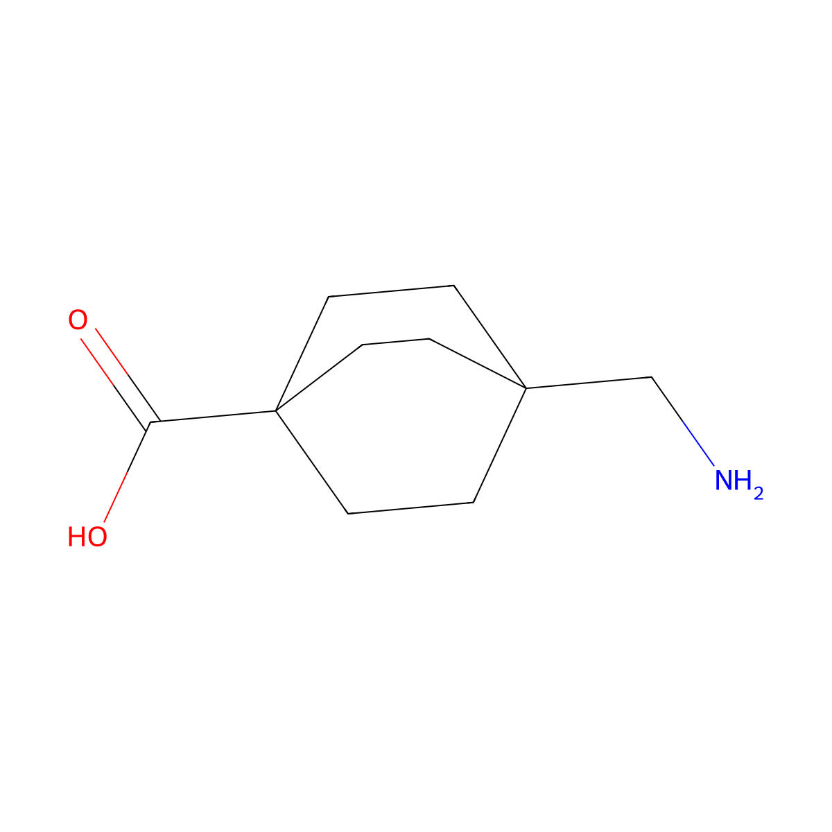 4-(Aminomethyl)bicyclo(2.2.2)octane-1-carboxylic acid molecular structure, CAS 24306-54-5