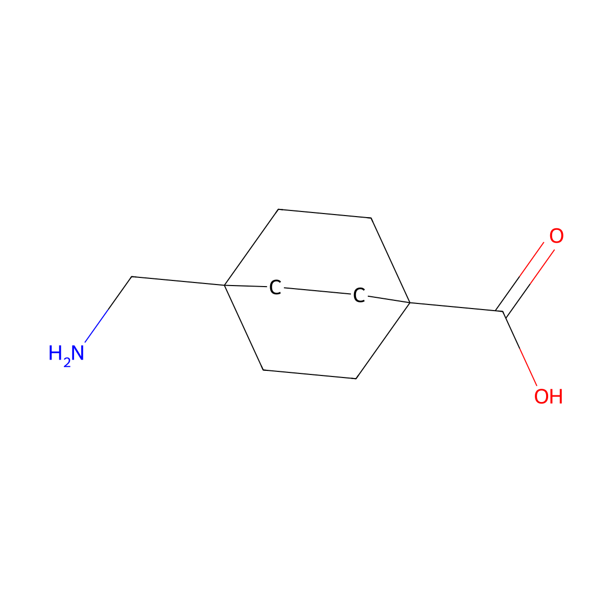 4-(Aminomethyl)bicyclo(2.2.2)octane-1-carboxylic acid molecular structure, CAS 24306-54-5