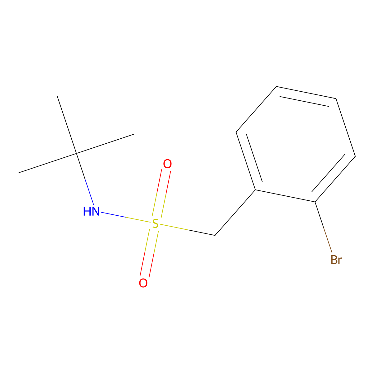 1-(2-Bromophenyl)-N-tert-butylmethanesulfonamide molecular structure, CAS 2430656-44-1