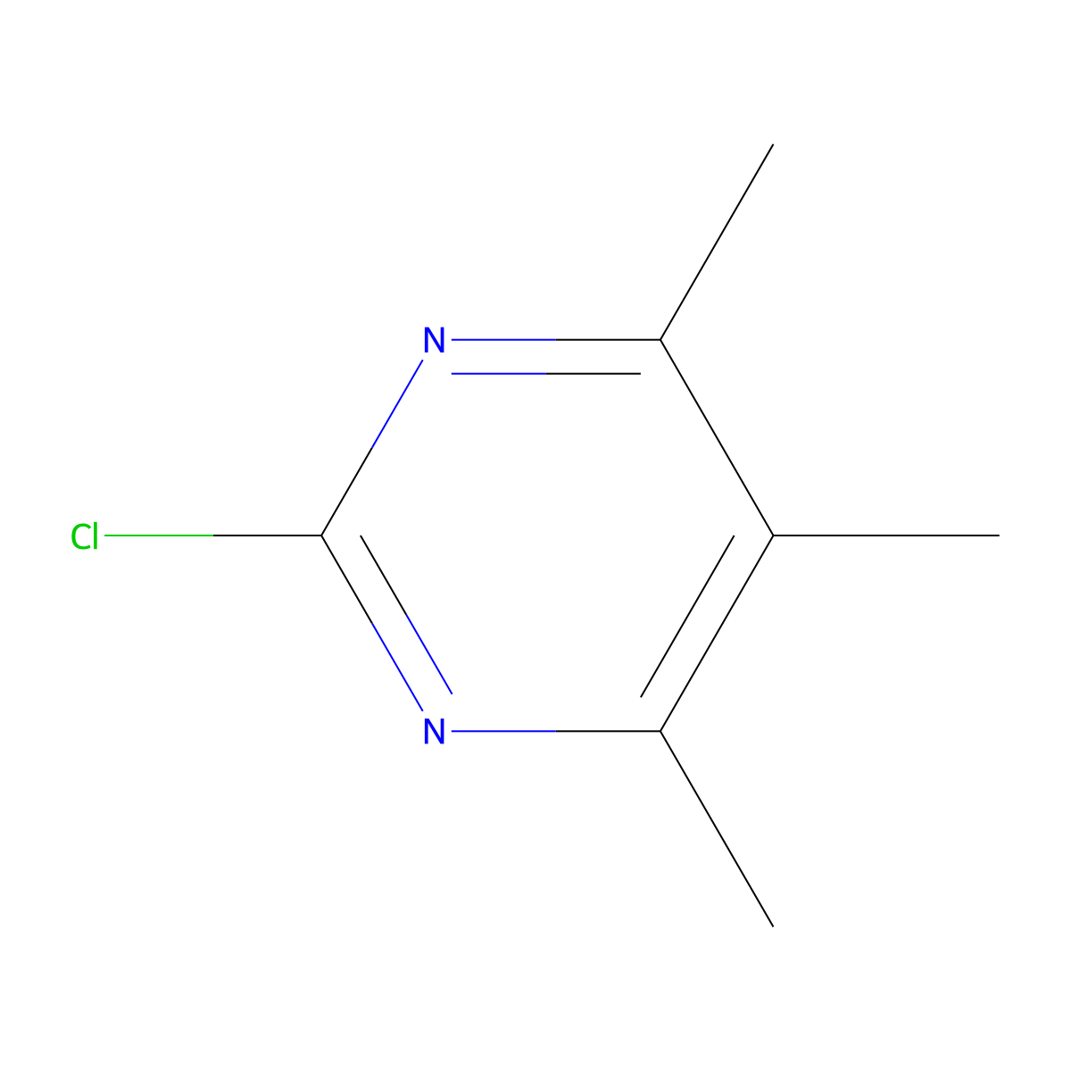 2-Chloro-4,5,6-trimethylpyrimidine molecular structure, CAS 24307-77-5