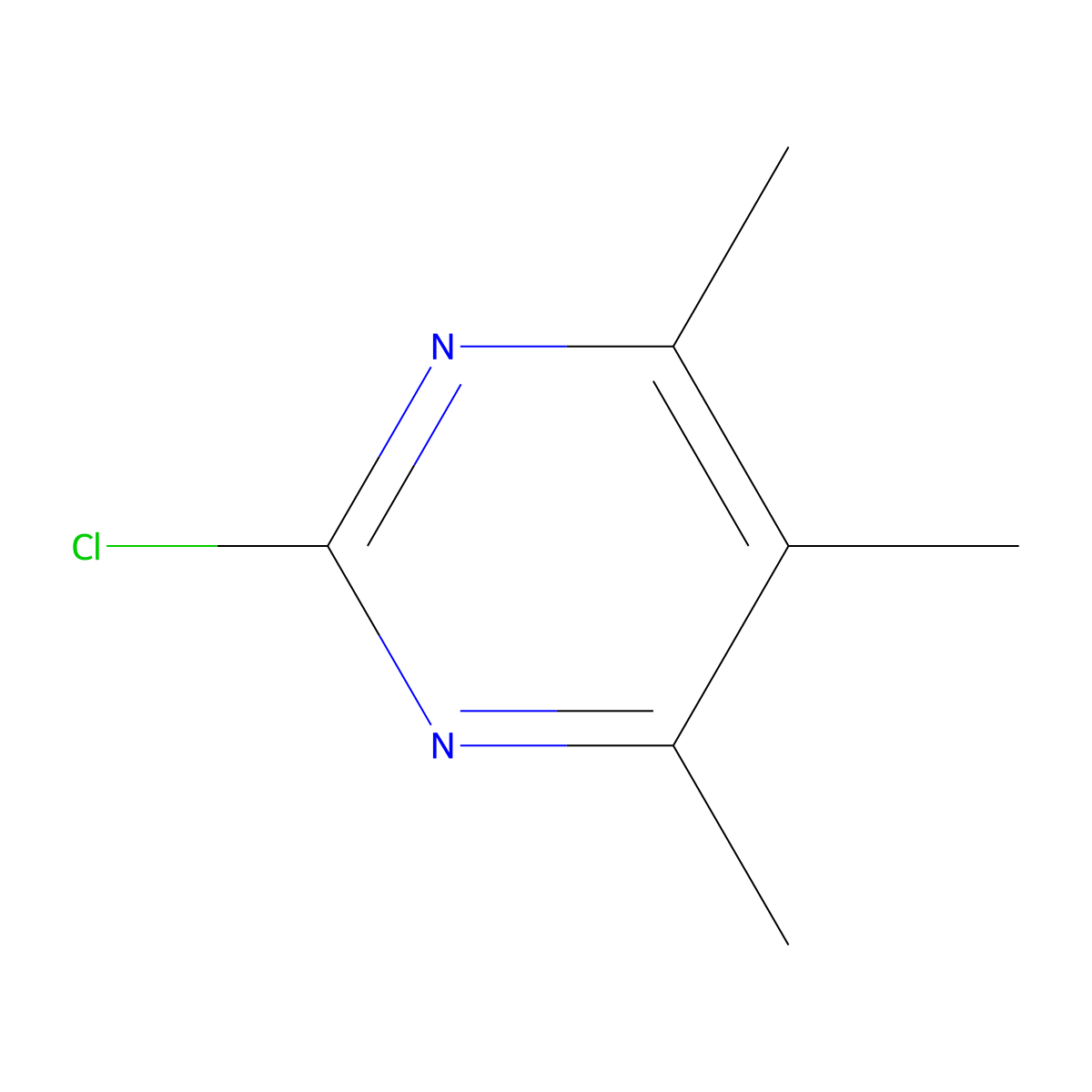 2-Chloro-4,5,6-trimethylpyrimidine molecular structure, CAS 24307-77-5
