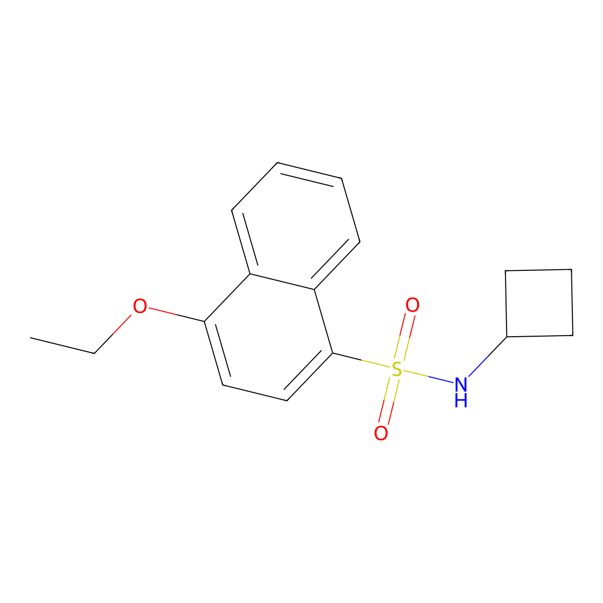 N-cyclobutyl-4-ethoxynaphthalene-1-sulfonamide molecular structure, CAS 2430778-16-6