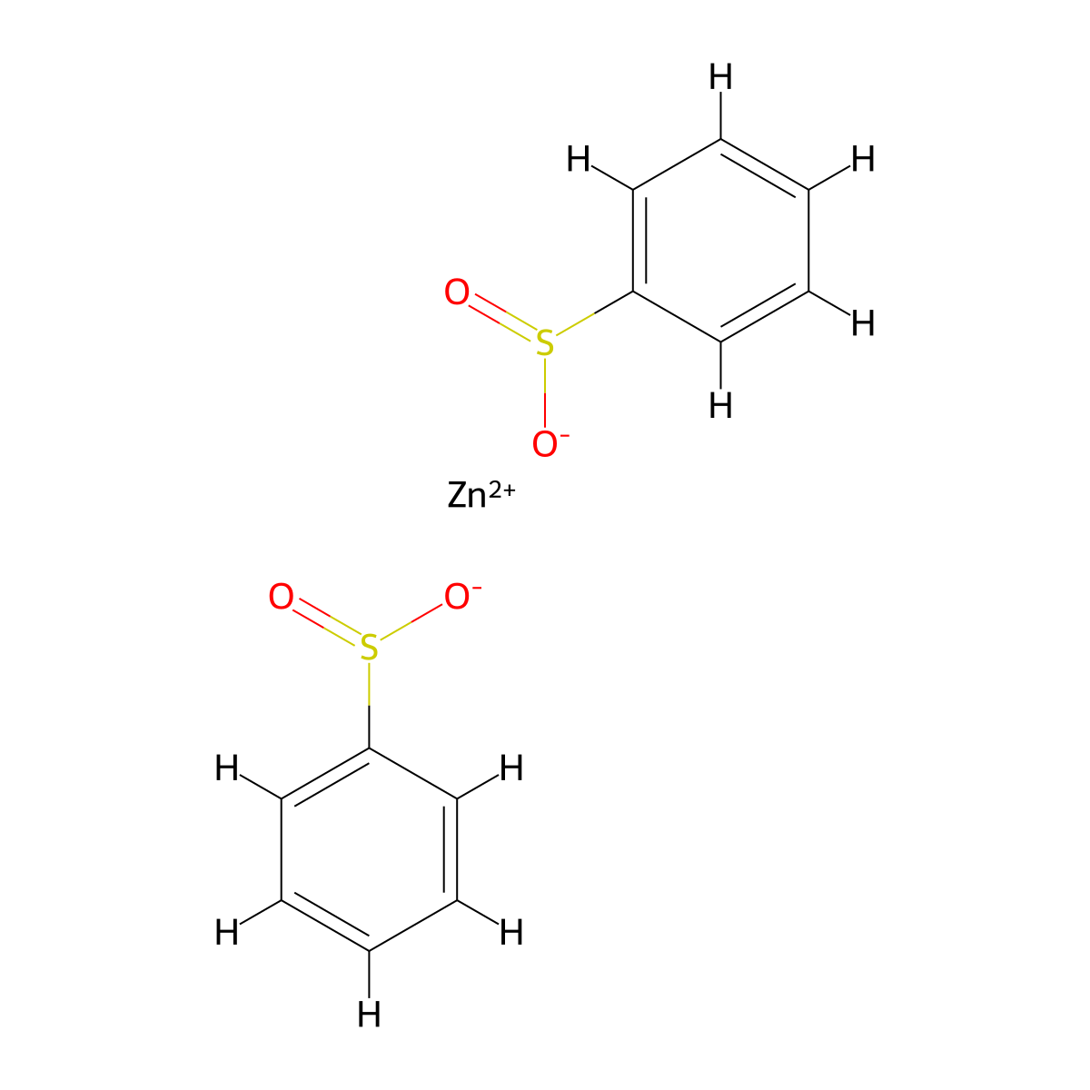Benzenesulfinic acid, zinc salt (2:1) molecular structure, CAS 24308-84-7