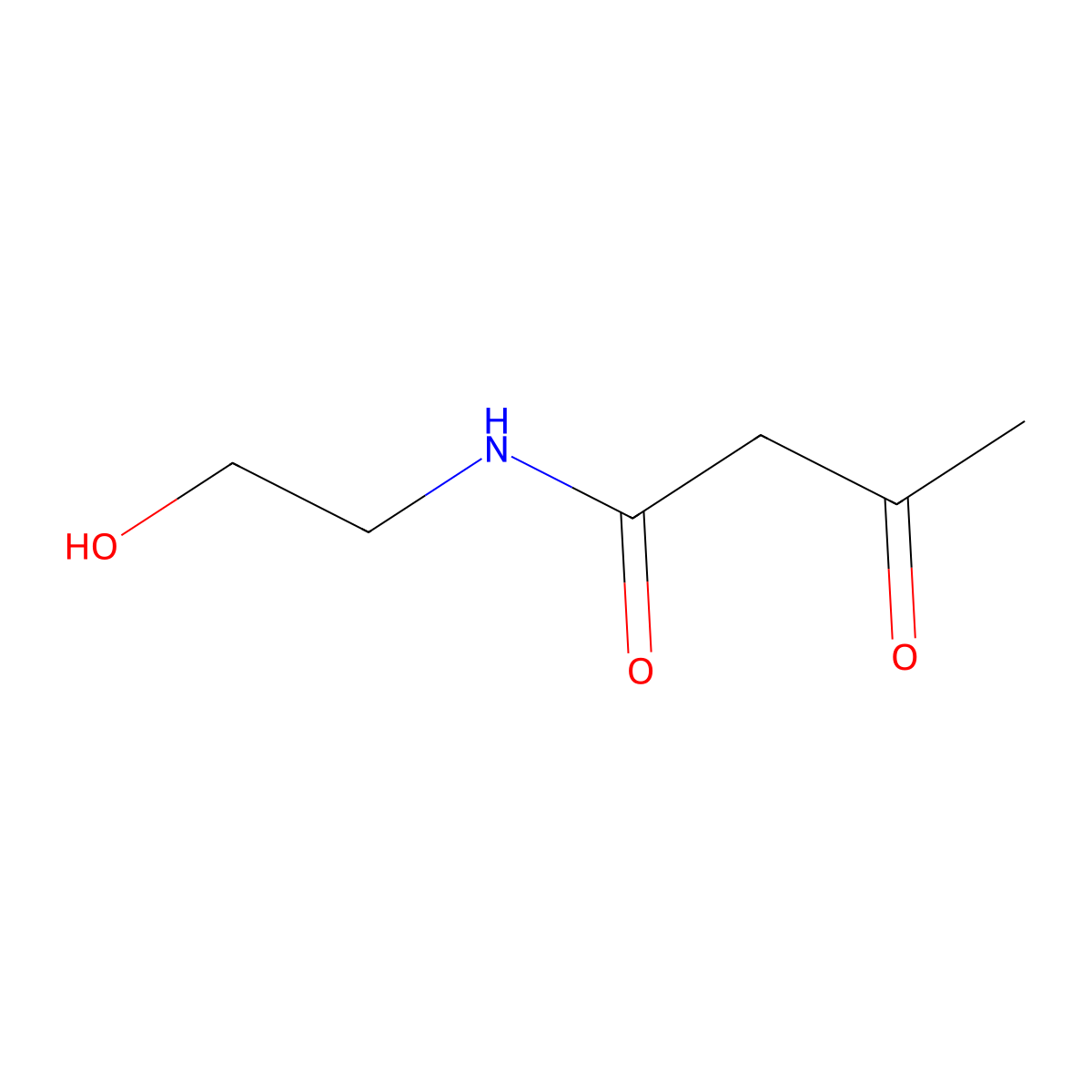 N-(2-hydroxyethyl)acetoacetamide molecular structure, CAS 24309-97-5