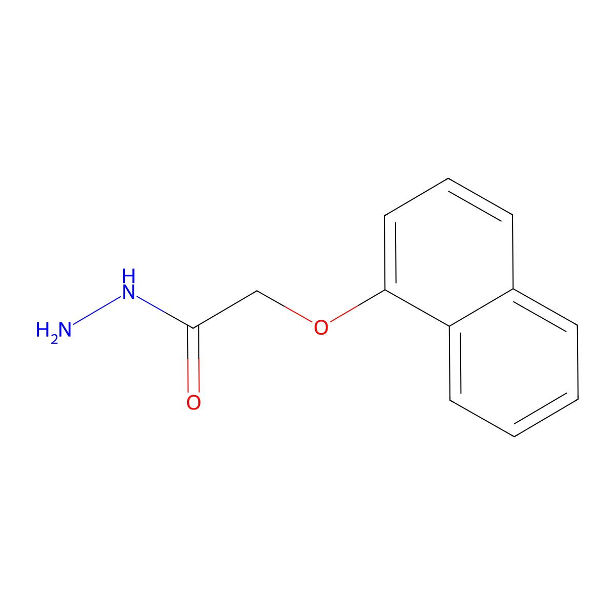 2-(1-Naphthyloxy)acetohydrazide molecular structure, CAS 24310-15-4