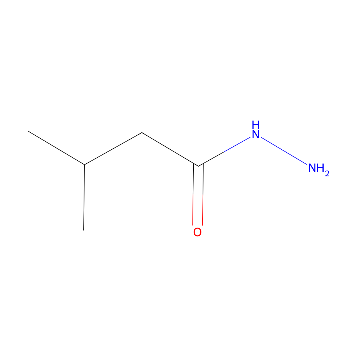 3-Methylbutanehydrazide molecular structure, CAS 24310-18-7