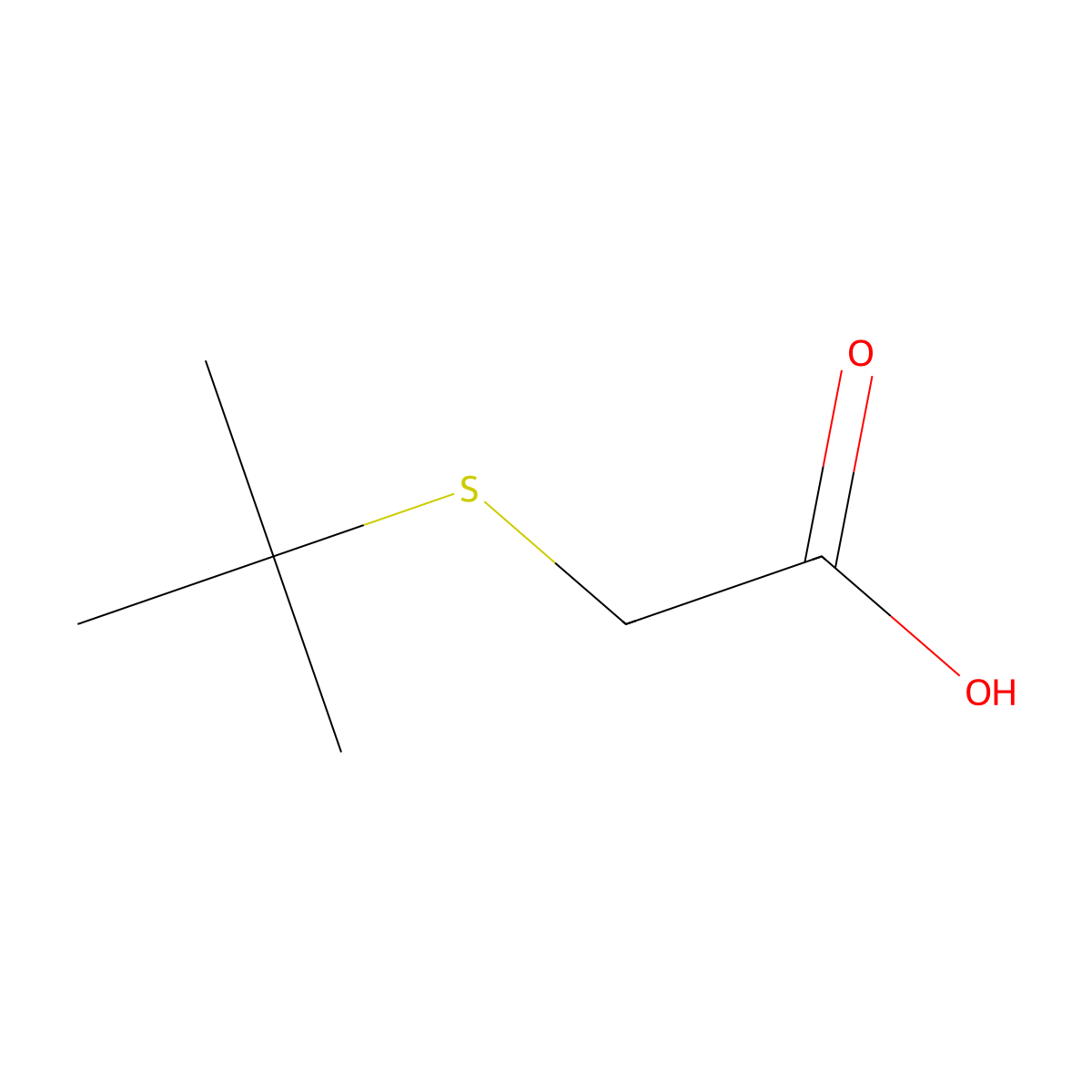 (tert-Butylthio)acetic acid molecular structure, CAS 24310-22-3