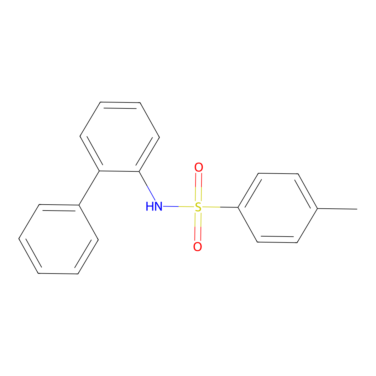 N-Biphenyl-2-yl-4-methyl-benzenesulfonamide molecular structure, CAS 24310-30-3